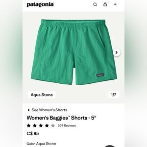 Patagonia Women's Shorts in Light Aqua